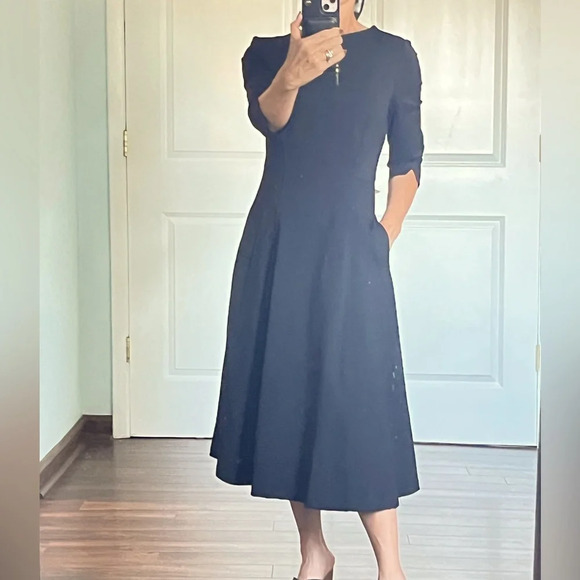 Metisu black 60s fit and flare dress size S - Picture 2 of 11